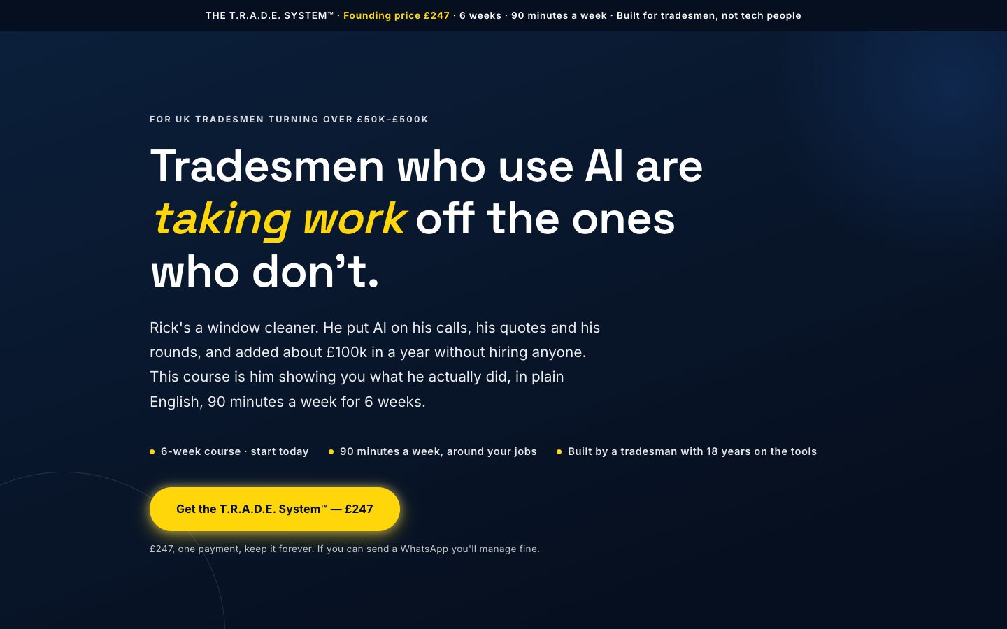 The AI Tradesman — built live